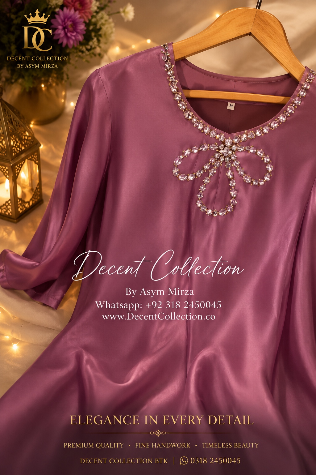 Fone Beauty — handwork Baat Pakki dress by Decent Collection Karachi