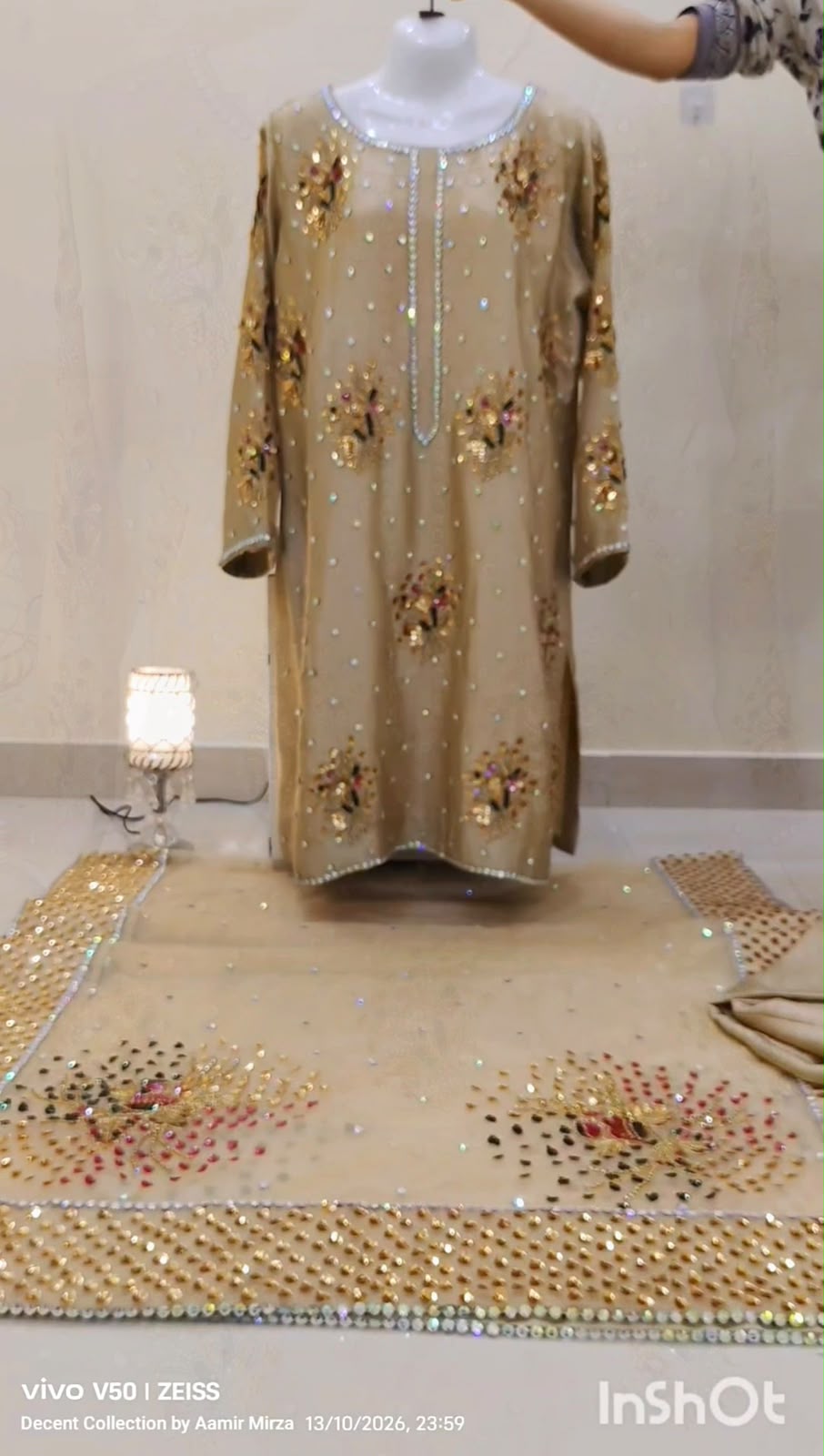 Champagne Royal Blossom — handwork dress, photo 2