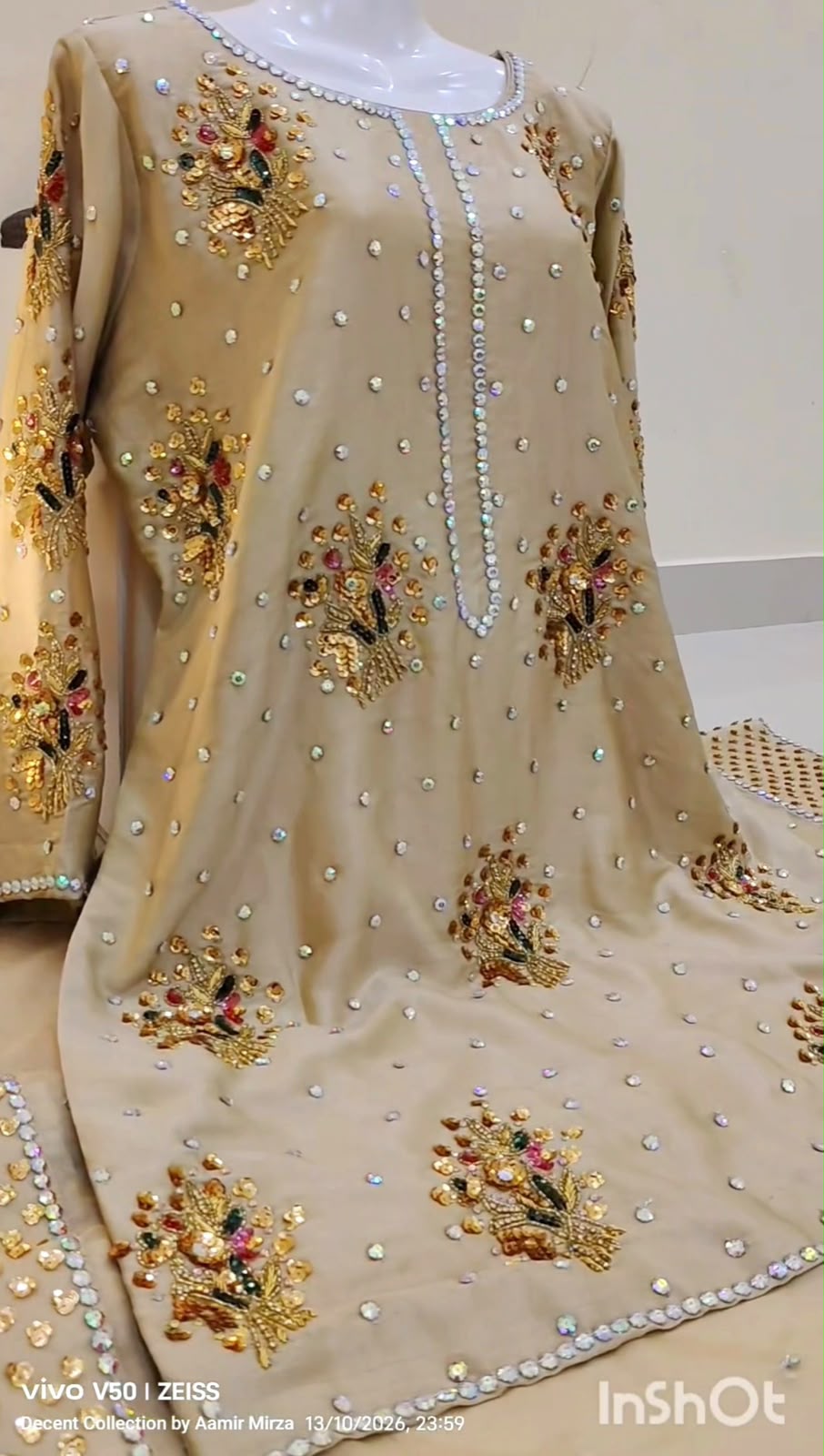 Champagne Royal Blossom — handwork dress, photo 3