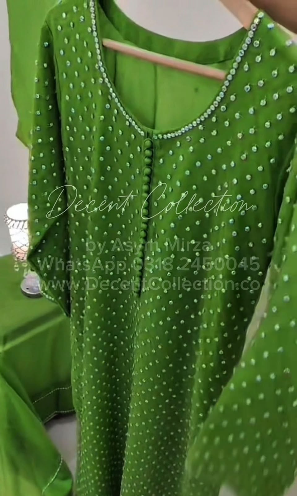 Emerald Green Mirror — handwork dress, photo 2
