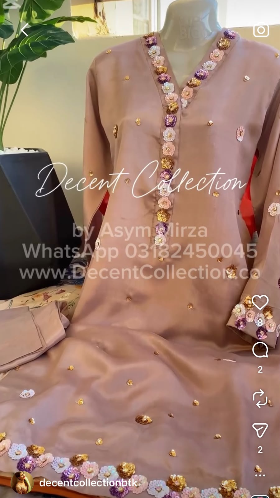 Mauve Blossom — handwork dress, photo 2