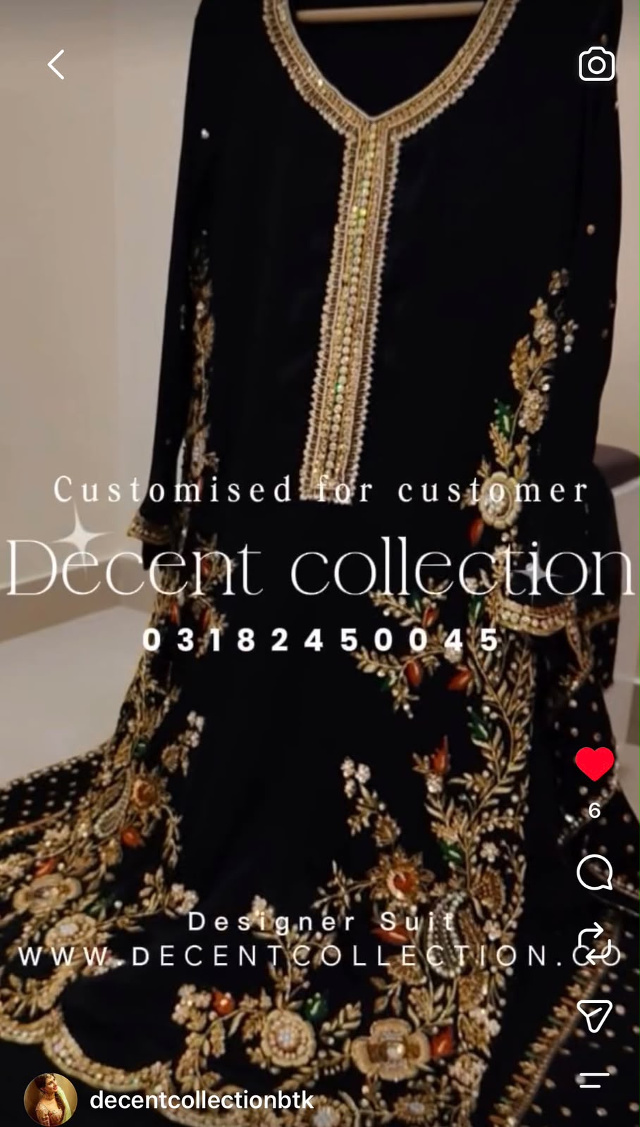 Midnight Regal — handwork Nikah dress by Decent Collection Karachi
