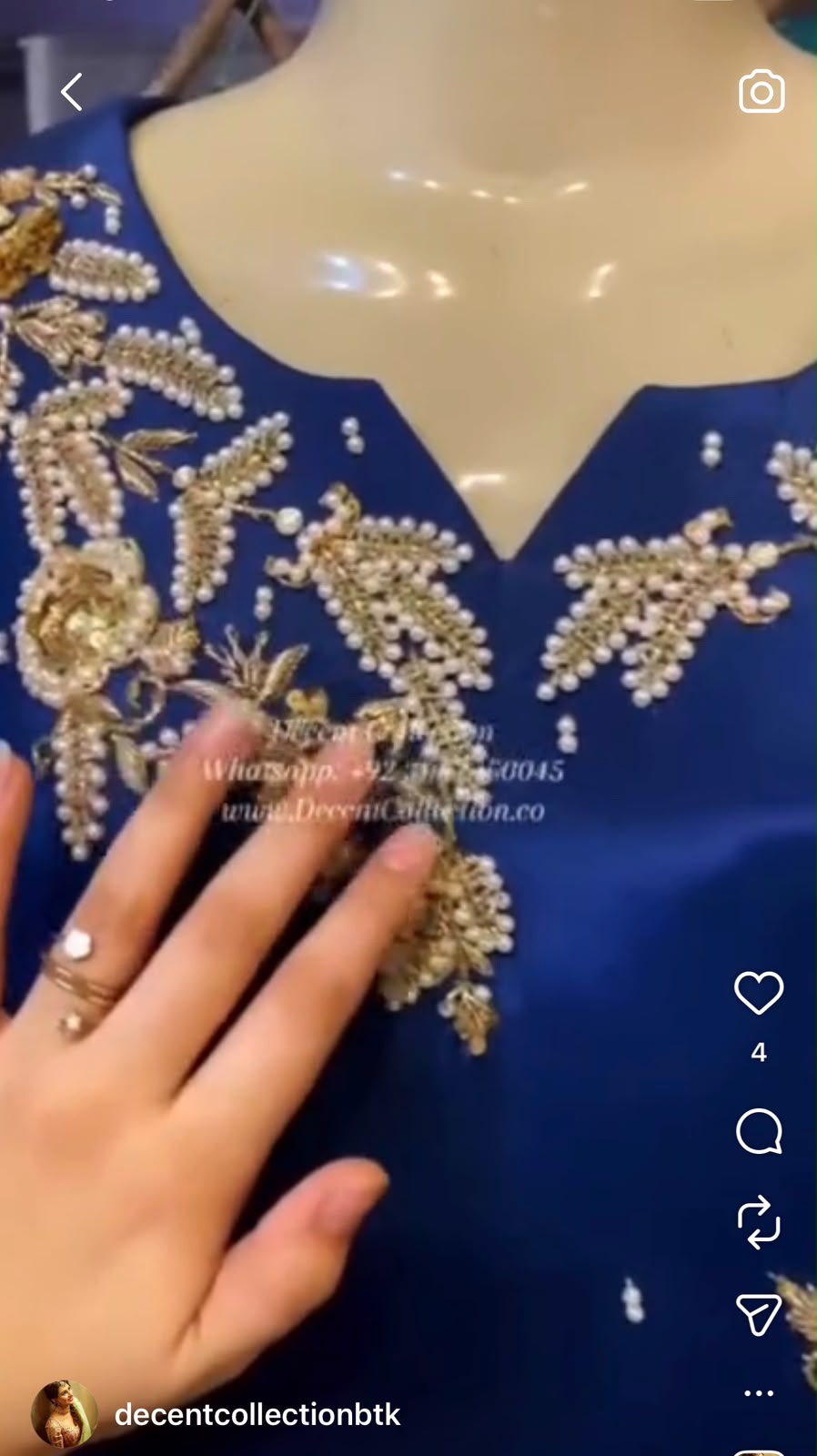 Midnight Royal Bloom — handwork dress, photo 3