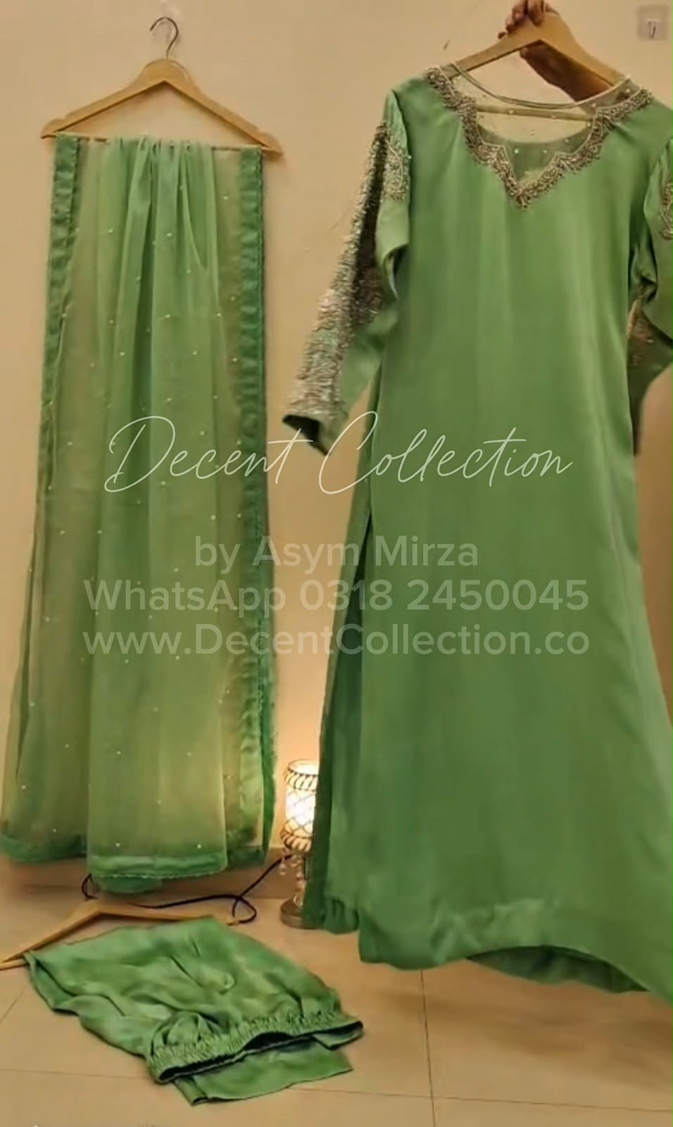 Sage Elegance — handwork dress, photo 3