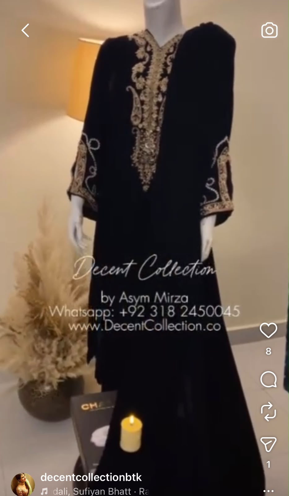 Noir Majesty Velvet Ensemble — handwork dress, photo 2