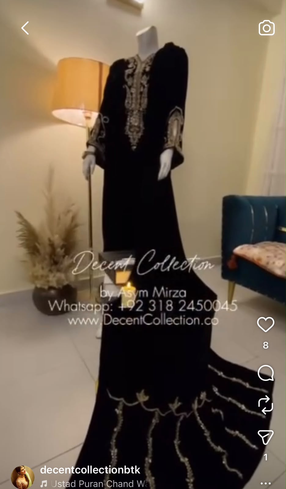 Noir Majesty Velvet Ensemble — handwork dress, photo 3