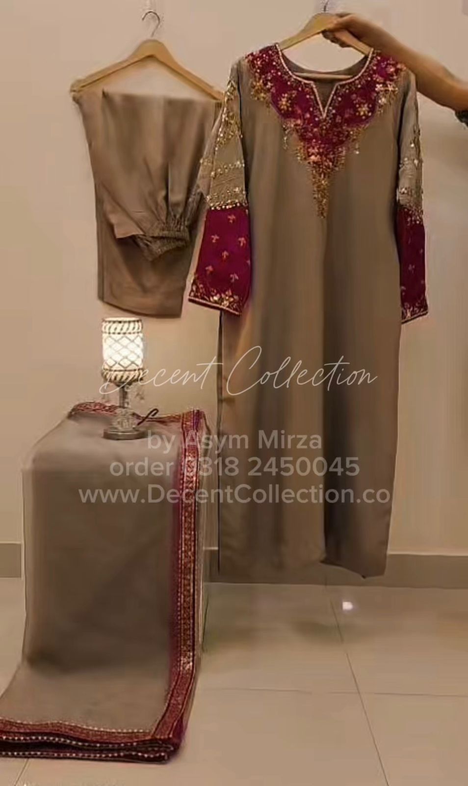 Regal Maroon — handwork dress, photo 3
