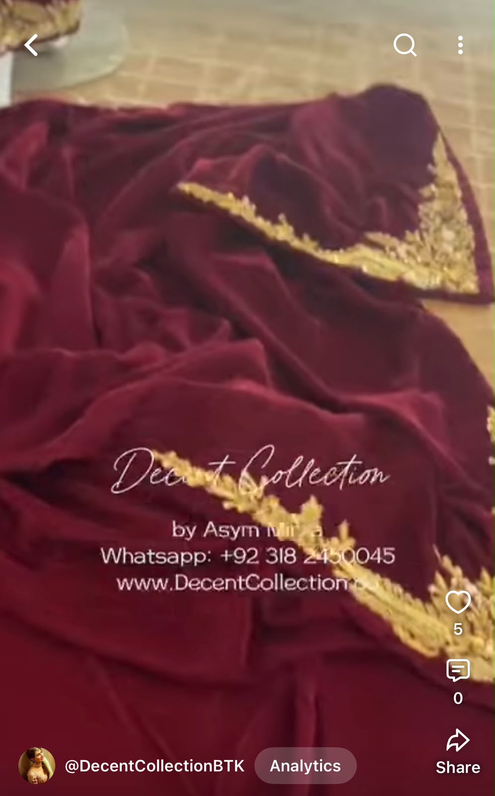 Royal Maroon Velvet Elegance — handwork dress, photo 4